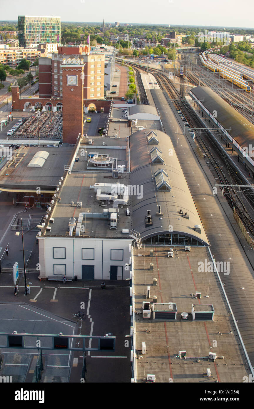 Stazione Nijmegen Paesi Bassi dal di sopra Foto Stock