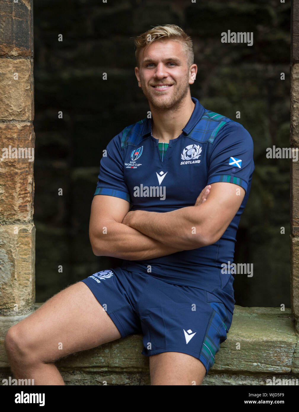 Scozia Chris Harris durante l annuncio della squadra a Linlithgow Palace. Foto Stock Scozia Chris Harris durante l annuncio della squadra a Linlithgow Palace. Foto Stock