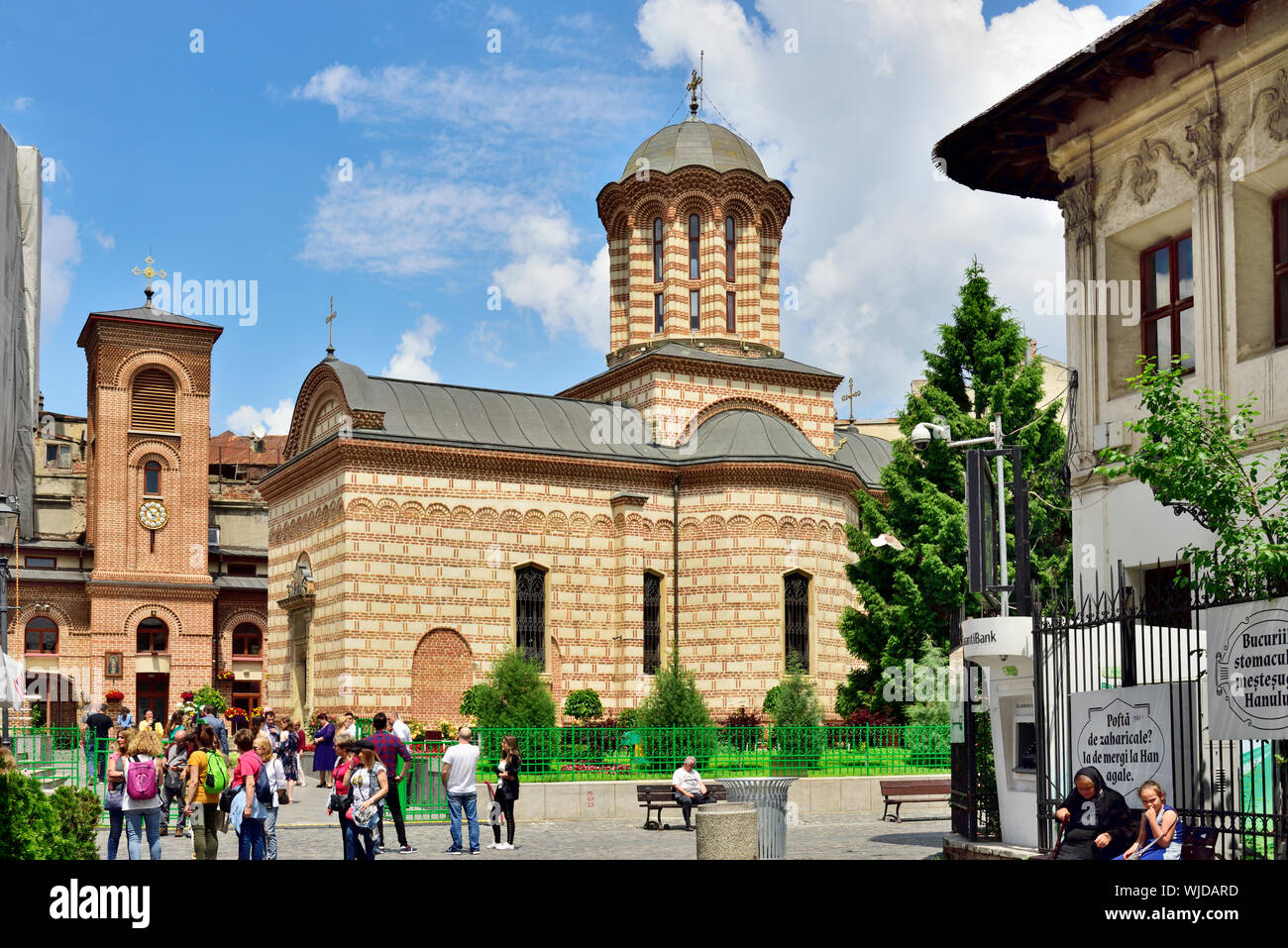 San Antonio Chiesa, il più antico edificio religioso mantenuto nel suo aspetto originale in Bucarest. La Romania Foto Stock