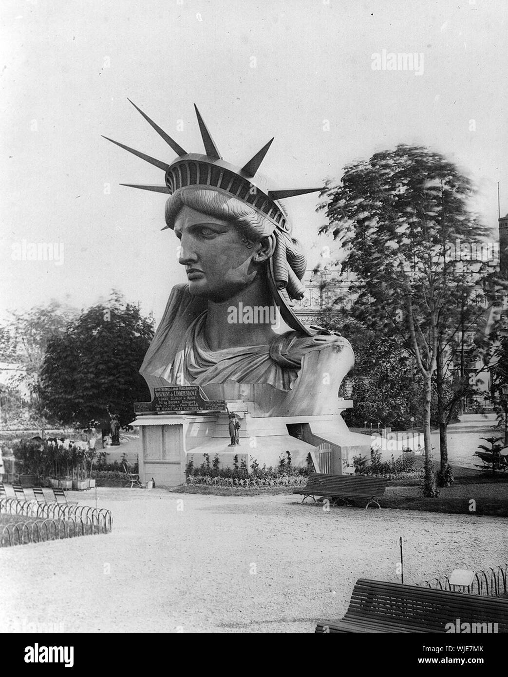 Testa la Statua della Libertà, Parigi 1878 Foto Stock