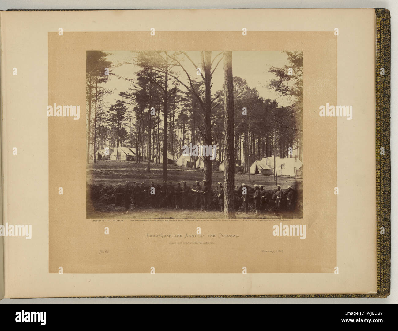 Capo quarti, esercito del Potomac, stazione di Brandy, Virginia / negativo da T.H. O'Sullivan, positivo da A. Gardner. Foto Stock