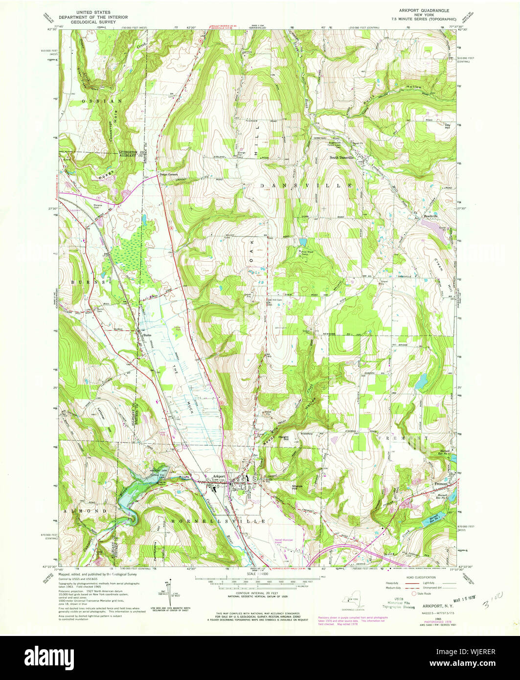 Mappa di arkport new york immagini e fotografie stock ad alta