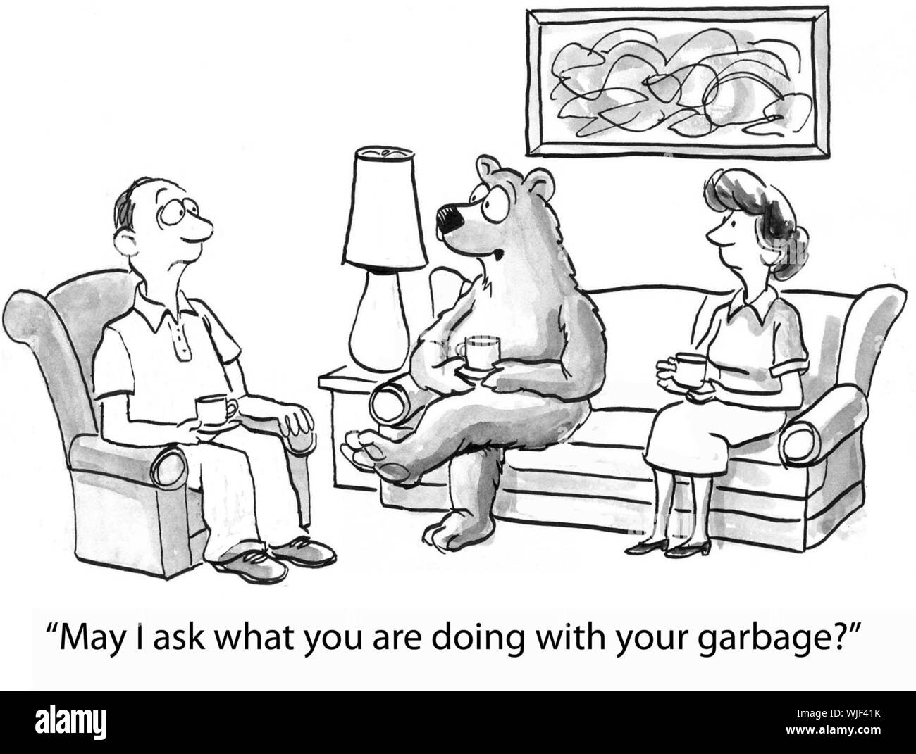 Bear ama la spazzatura Foto Stock