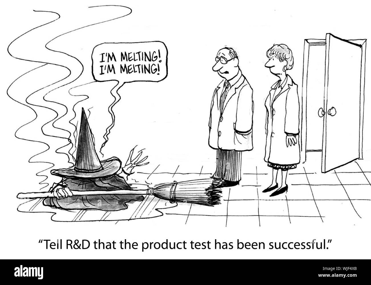 'Tell R&D che il processo di produ test ha avuto successo". Foto Stock