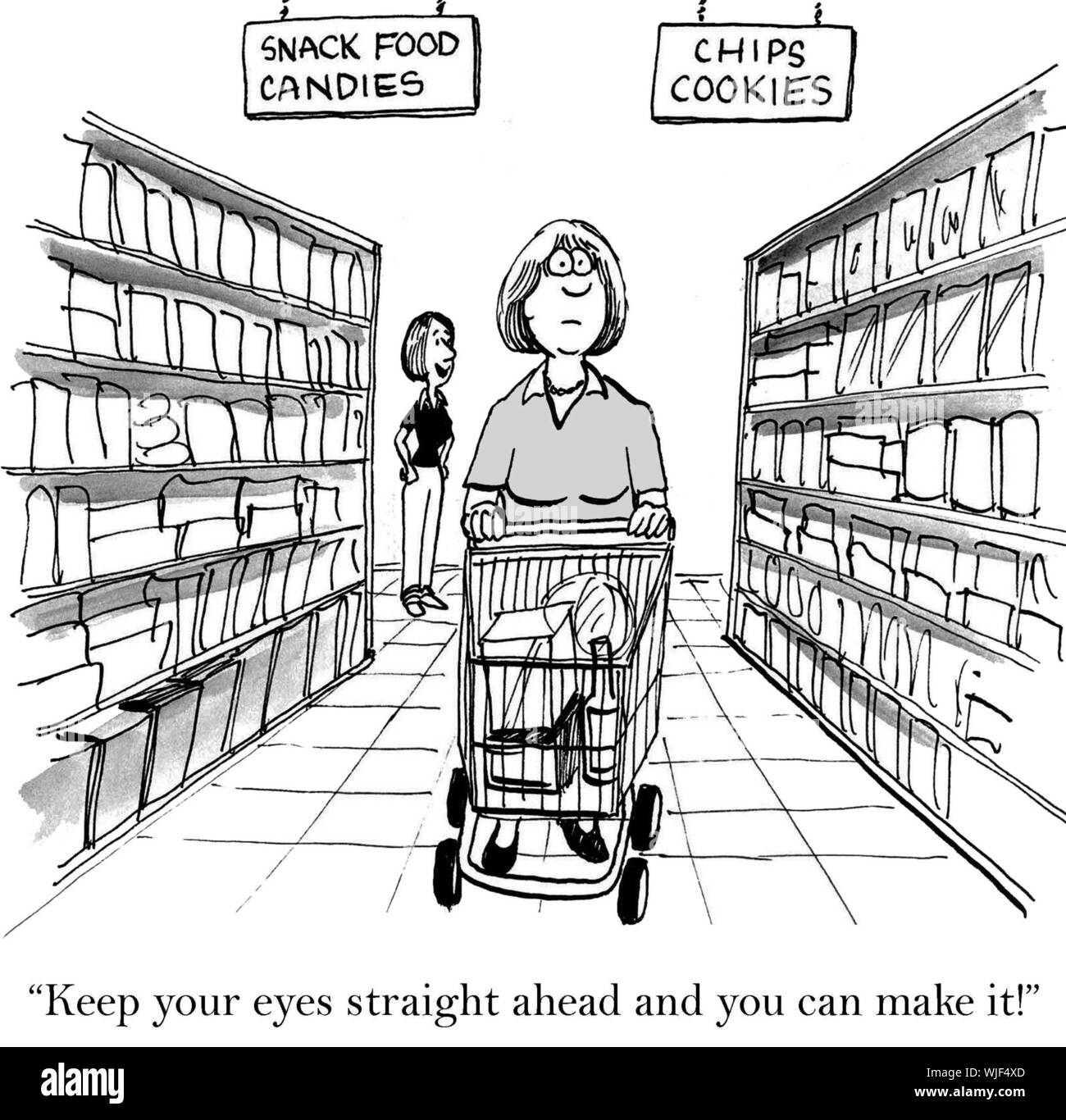 'Tenere lo sguardo dritto ed è possibile fare!" Foto Stock