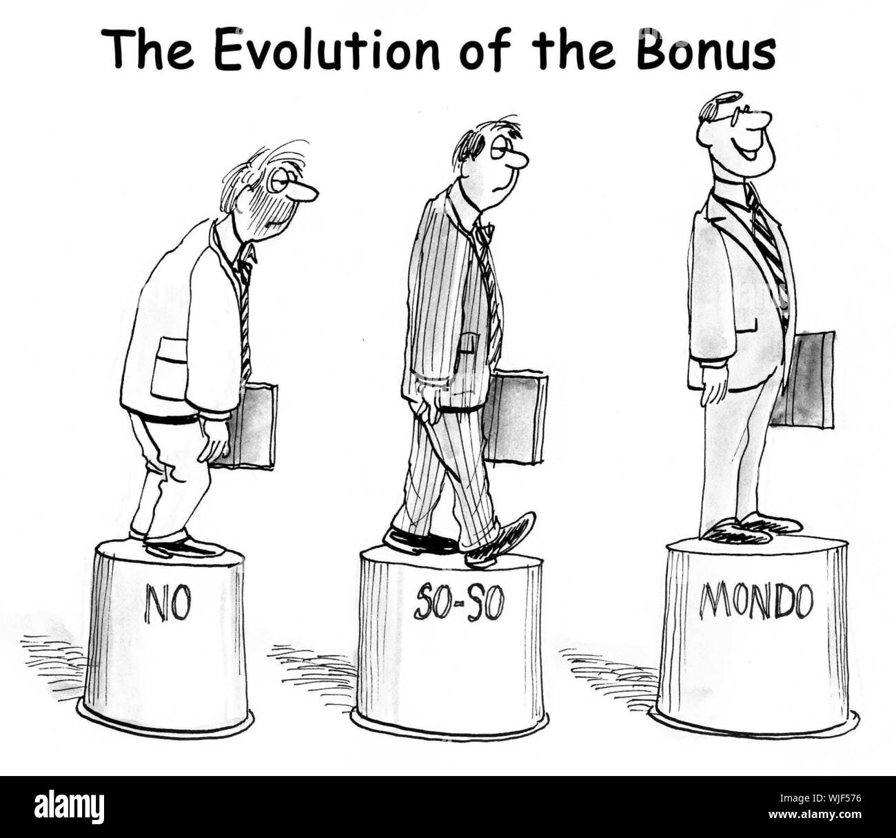 L'evoluzione del Bonus su piedistalli. Foto Stock