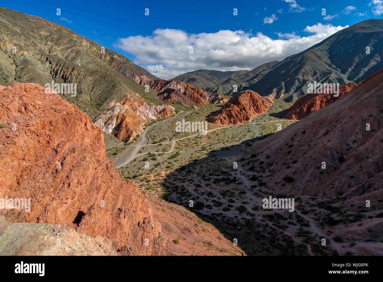 Vista del paesaggio di Salta Argentina, America del sud in una giornata di sole. Foto Stock