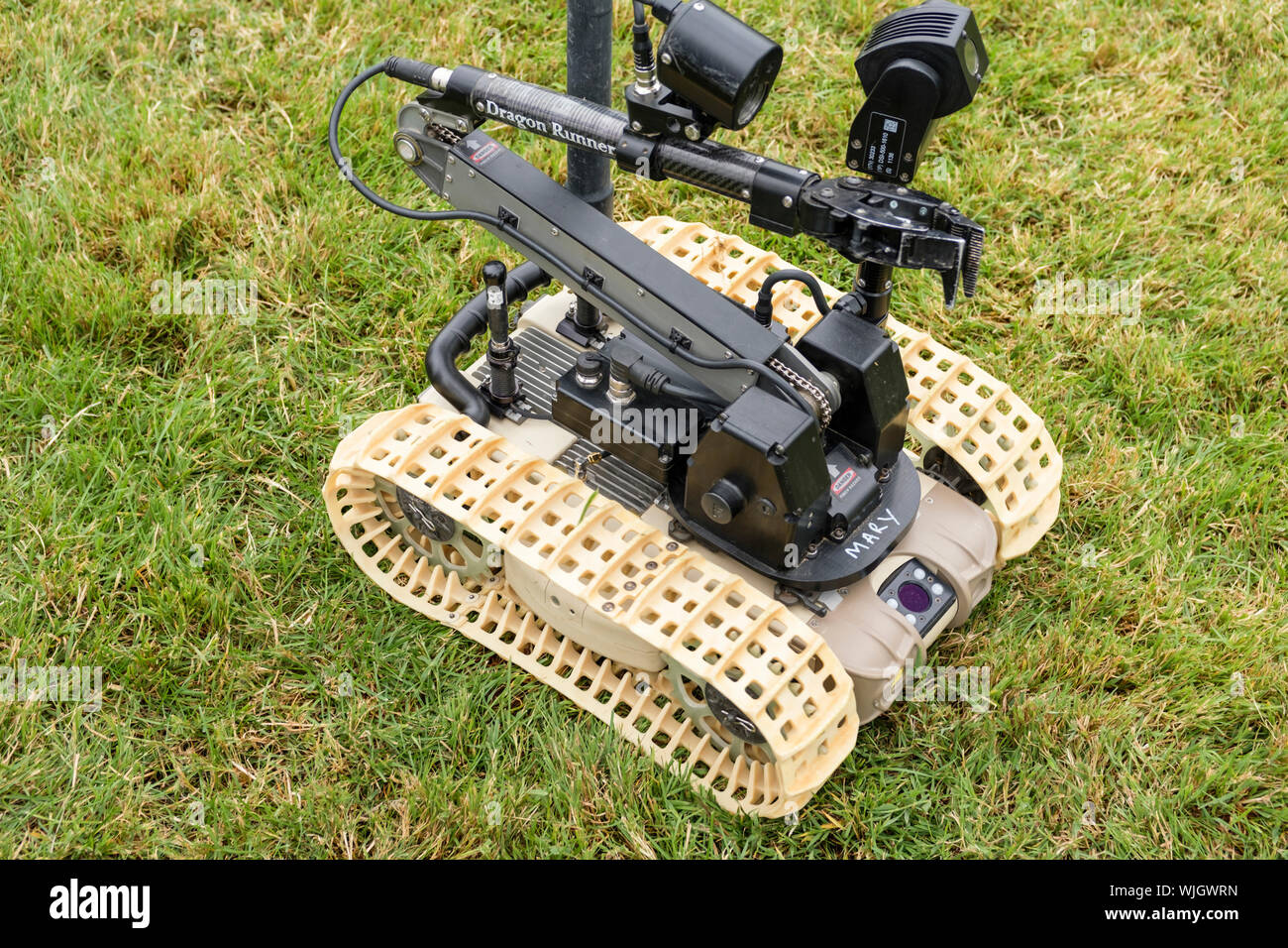 Versione cingolato del drago Runner ricognizione robot militare Foto Stock