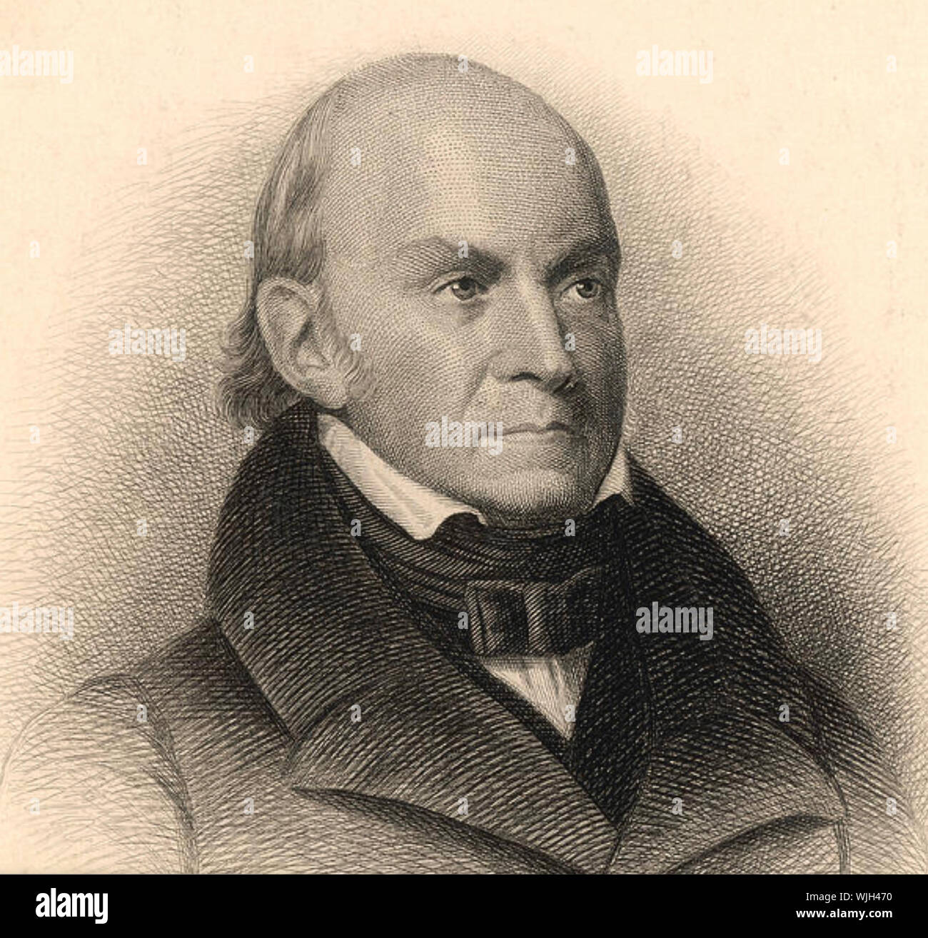 JOHN Quincy Adams (1767-1848) statista americano Foto Stock