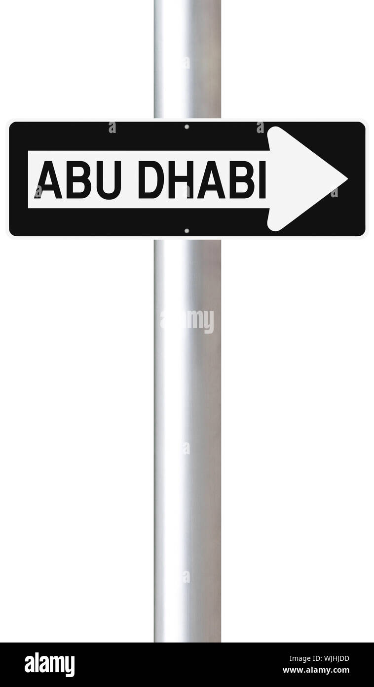 In questo modo ad Abu Dhabi Foto Stock