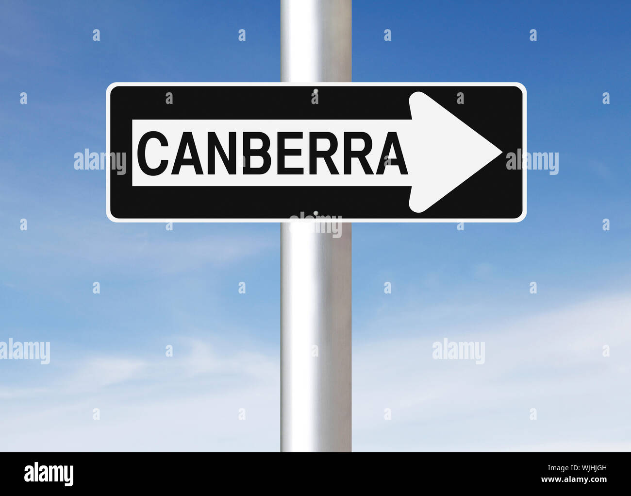 In questo modo a Canberra Foto Stock