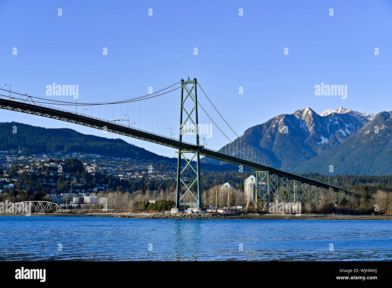 Ponte Lions Gate, Vancouver, British Columbia, Canada Foto Stock