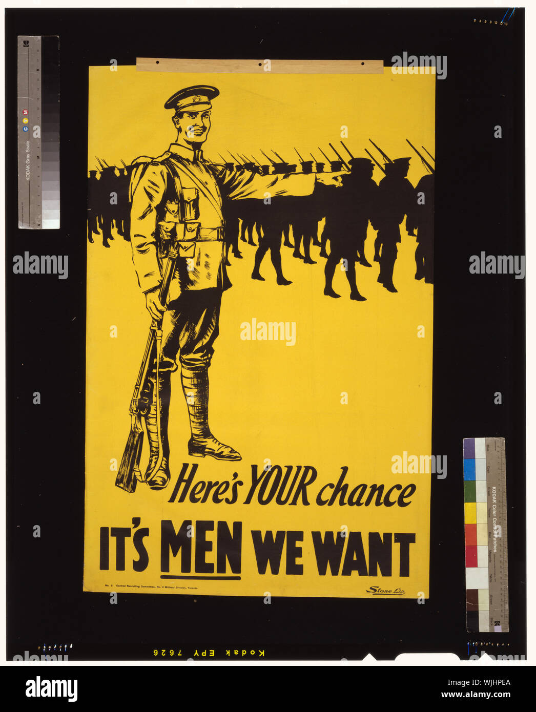 Ecco la tua occasione. Si tratta di uomini che vogliamo / Pietra naturale Ltd. Foto Stock