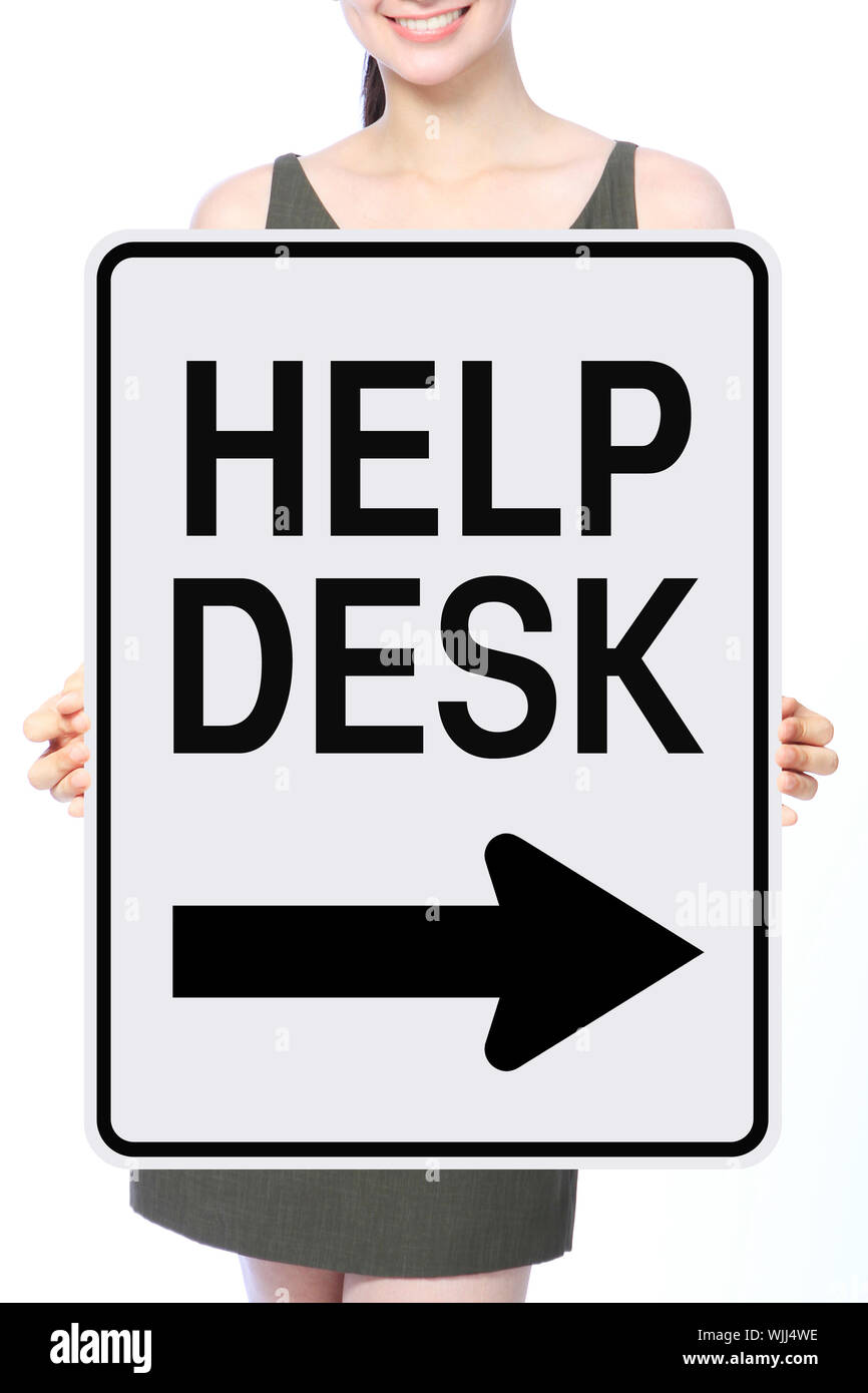 Help Desk in questo modo Foto Stock