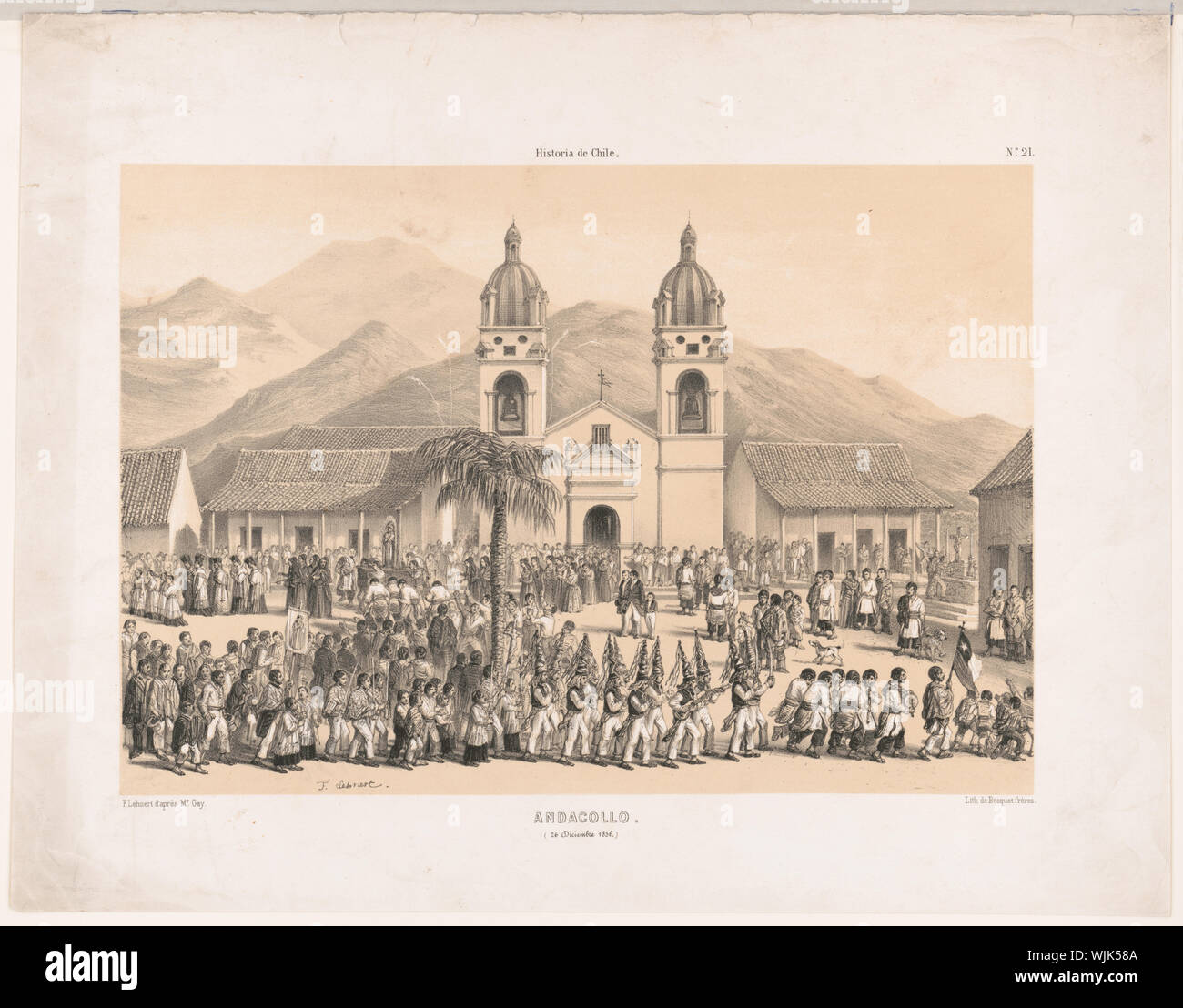 Historia de Chile. No. 21. Andacollo. (26 diciembre 1836) Foto Stock