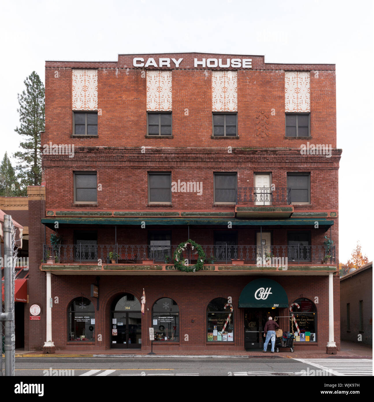 Storica Casa di Cary Hotel in Gold-paese città mineraria di Placerville in California della Sierra Nevada Foto Stock