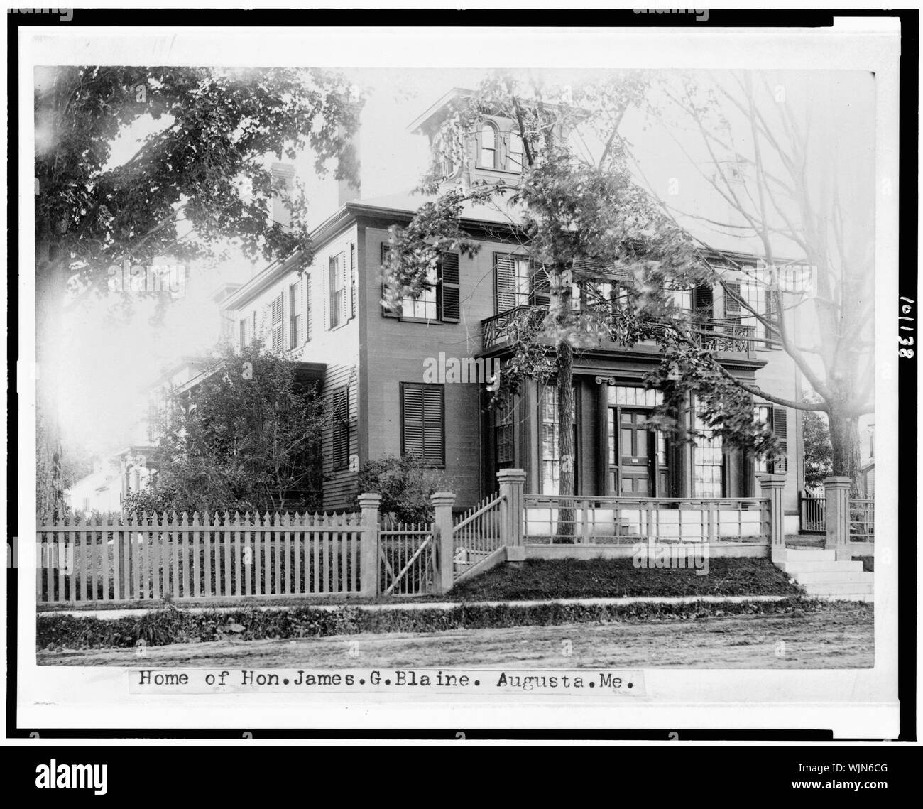Home dell'on. James G. Blaine, Augusta, Me. Foto Stock