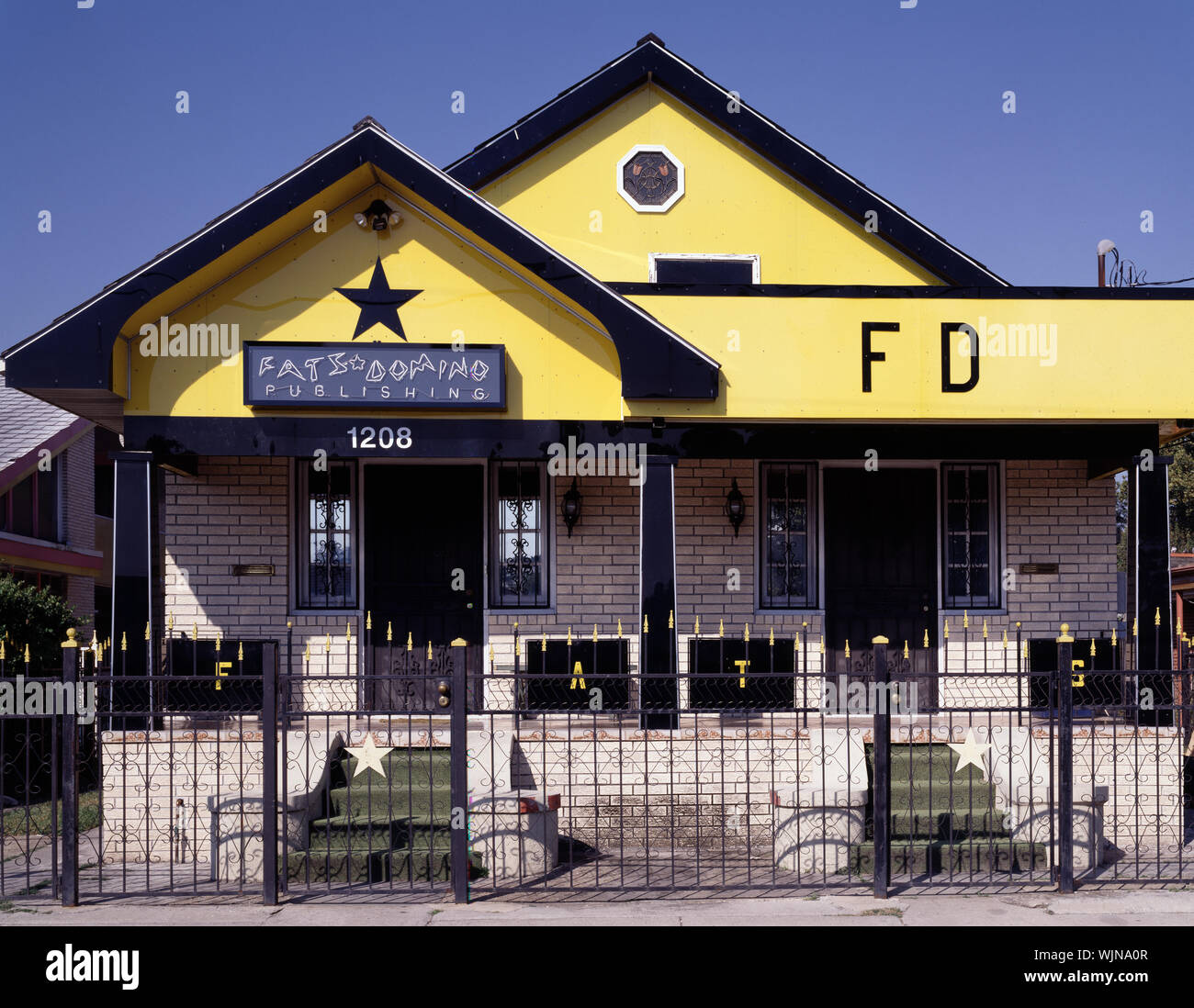 Home della leggendaria rock 'n' roll cantante Fats Domino è stata gravemente danneggiata durante l'uragano Katrina nel 2005. New Orleans, Louisiana Foto Stock