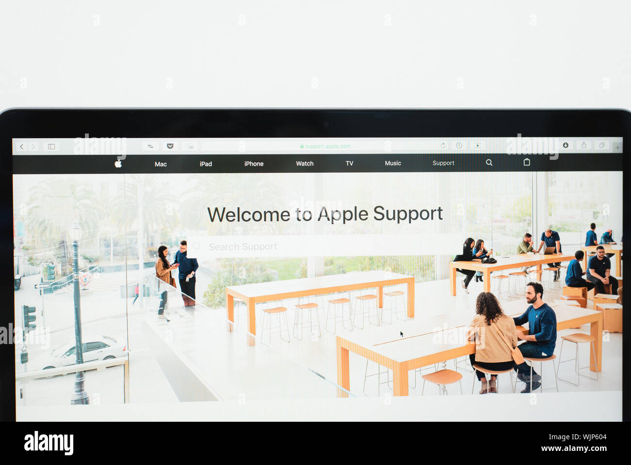 Samara, Russia - 25 Maggio 2019: Il sito web del Supporto Apple homepage. Il Supporto Apple logo visibile. Foto Stock