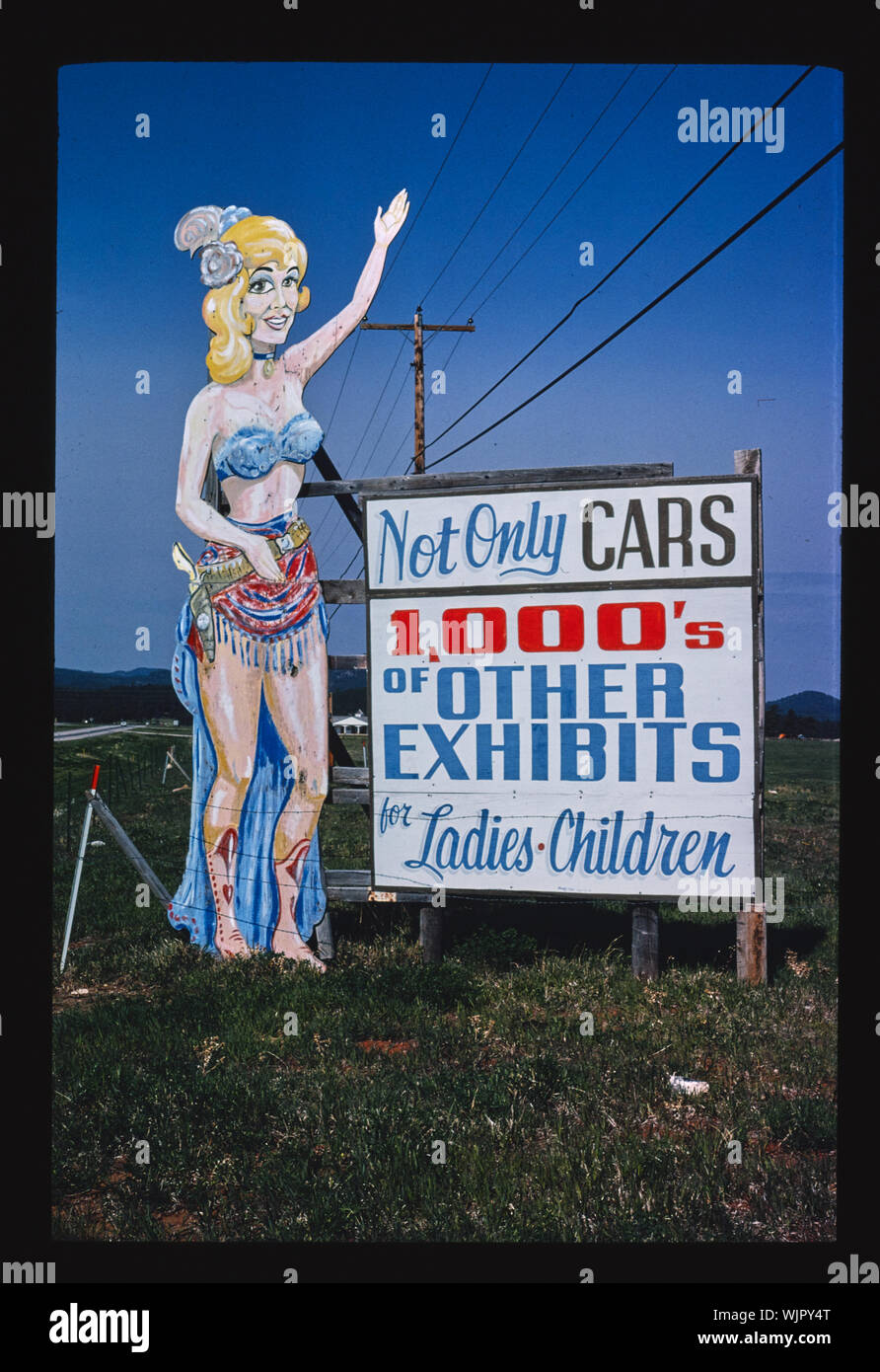 Horseless Museo delle Carrozze affissioni, Rockerville, Dakota del Sud Foto Stock