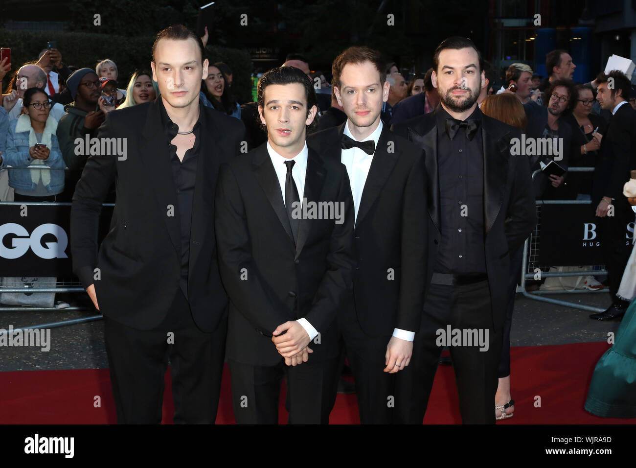 Il 1975, Matteo Healy, Adam Hann, Ross MacDonald e George Daniel, GQ Men of the Year Awards, la Tate Modern di Londra, Regno Unito, 03 settembre 2019, Foto di Foto Stock