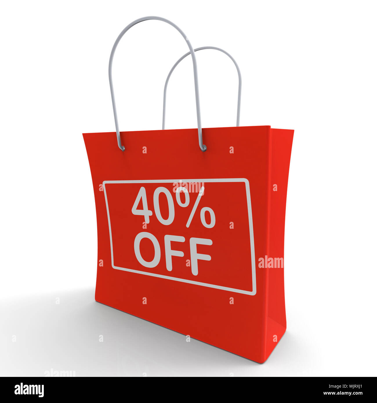 Il quaranta per cento Off Shopping Bag mostra 40 Riduzione Foto Stock
