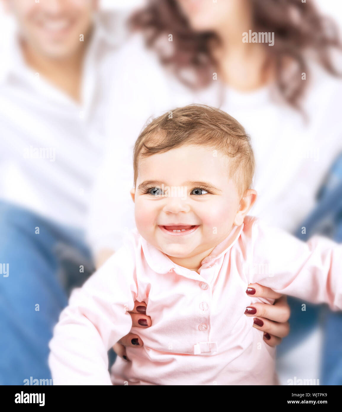 Famiglia felice Foto Stock