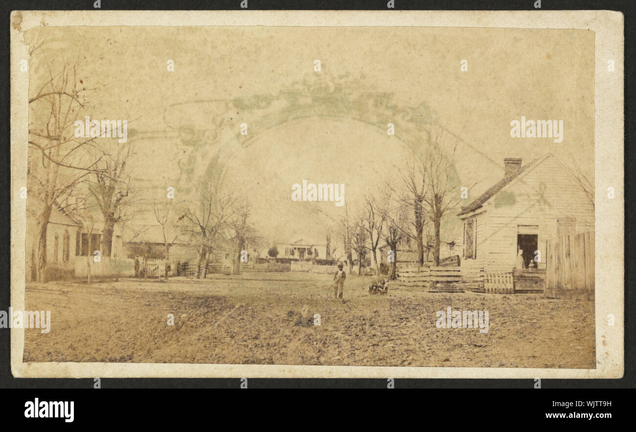 Case, cabine slave?, possibilmente in Nuova Berna, Carolina del Nord Foto Stock