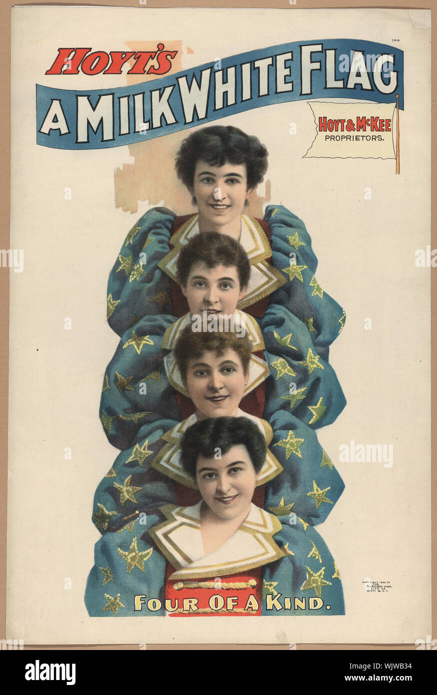 Hoyt è un latte bandiera bianca Foto Stock