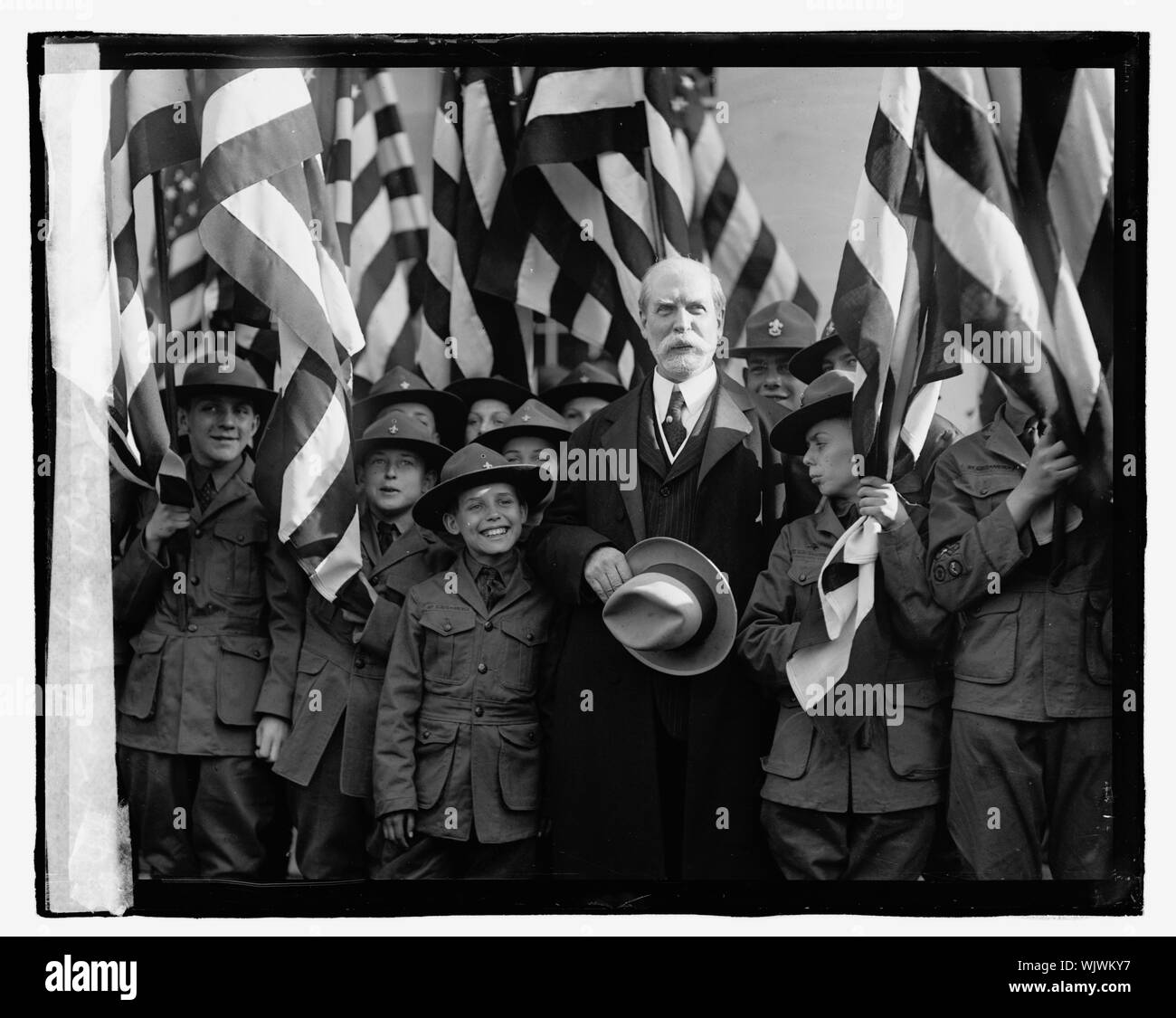 Hughes & Boy Scouts, 4/7/23 Foto Stock