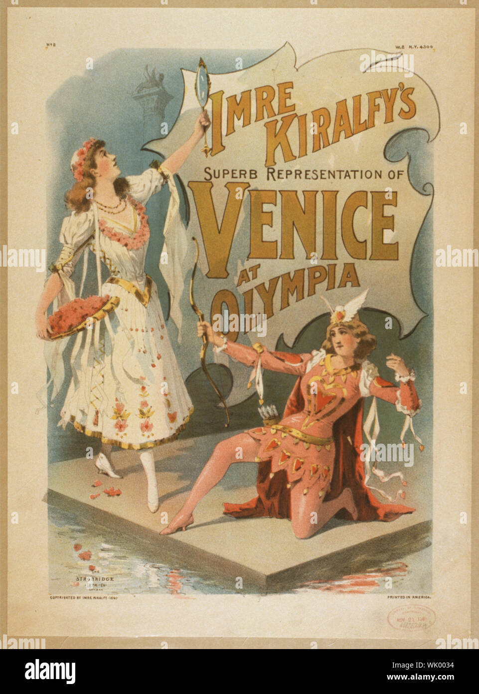 Imre Kiralfy della fantastica rappresentazione di Venezia a Olympia Abstract: 1 stampa : Litografia a colori ; foglio 50 x 37 cm. (Formato poster) Foto Stock