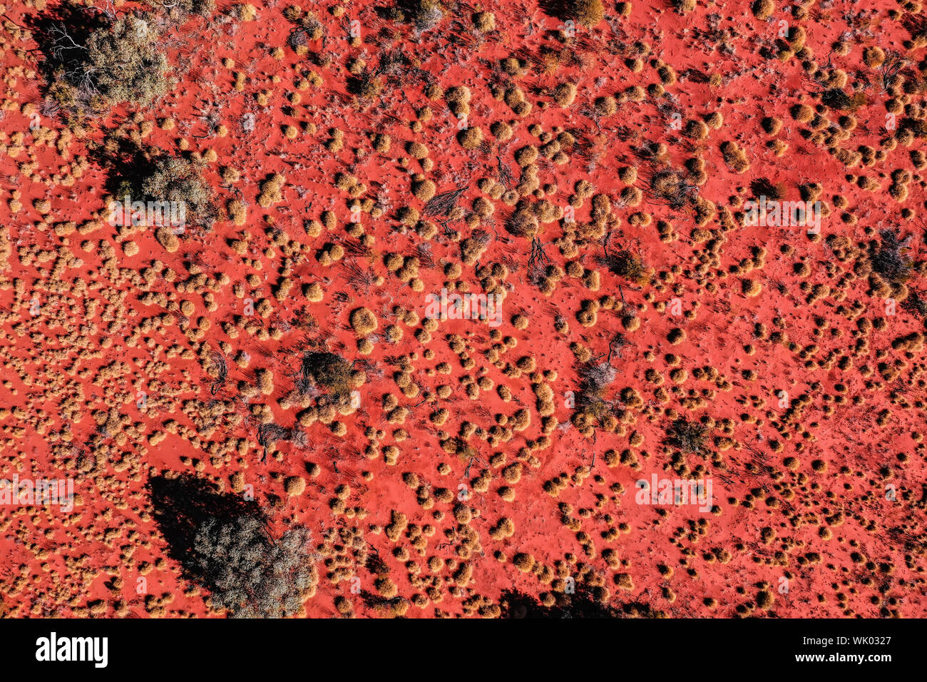Terra arida vista aerea dell'Australia centrale Foto Stock