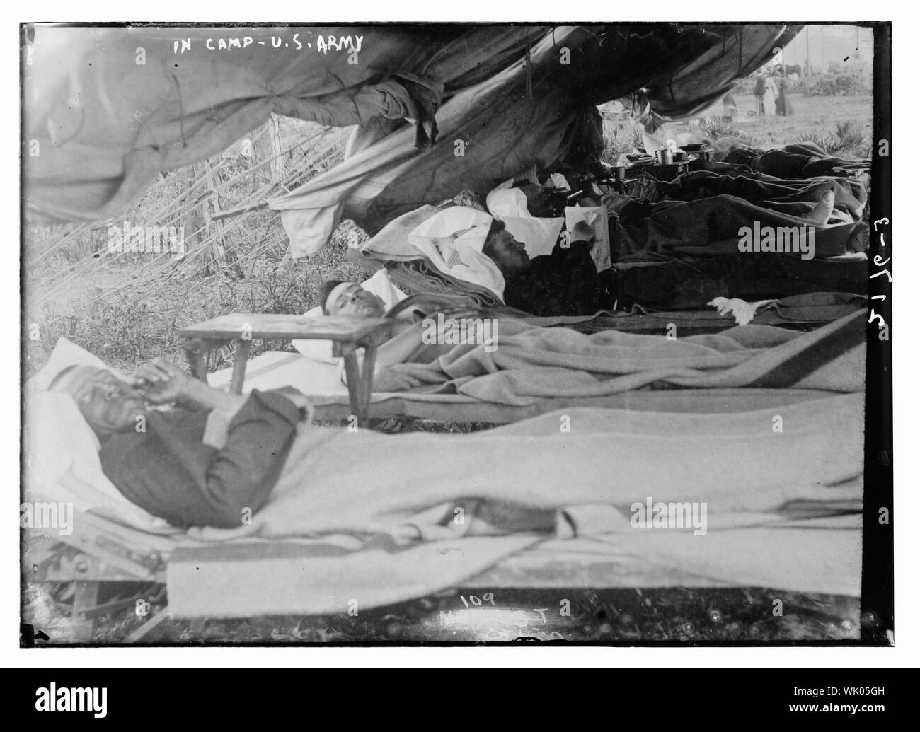 In camp, Army US Foto Stock