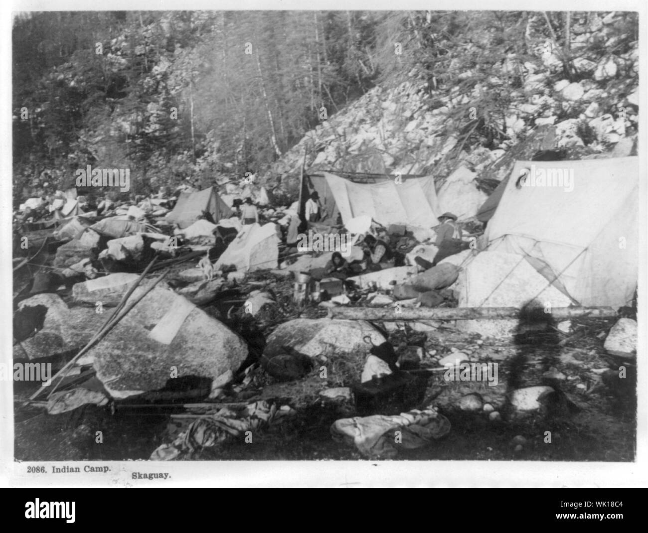 Indian camp, Skaguay Foto Stock
