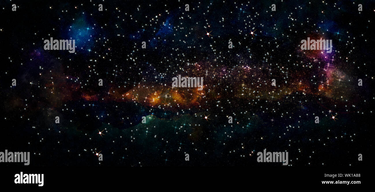 Cielo stellato,panorama Foto Stock