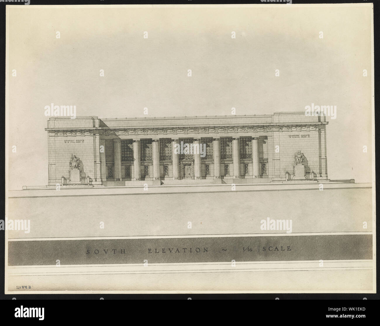 Indianapolis Public Library. Facciata sud Foto Stock