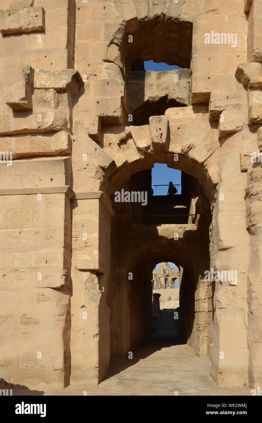 Pietra romana rovine in Africa Foto Stock