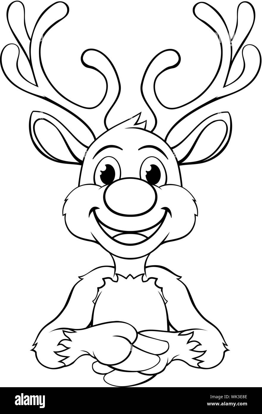 Natale renne personaggio dei fumetti Illustrazione Vettoriale