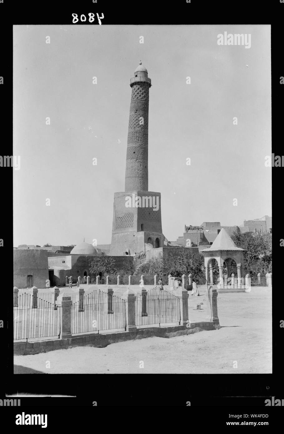 L'Iraq. Mosul. La torre pendente. Vista ravvicinata Foto Stock