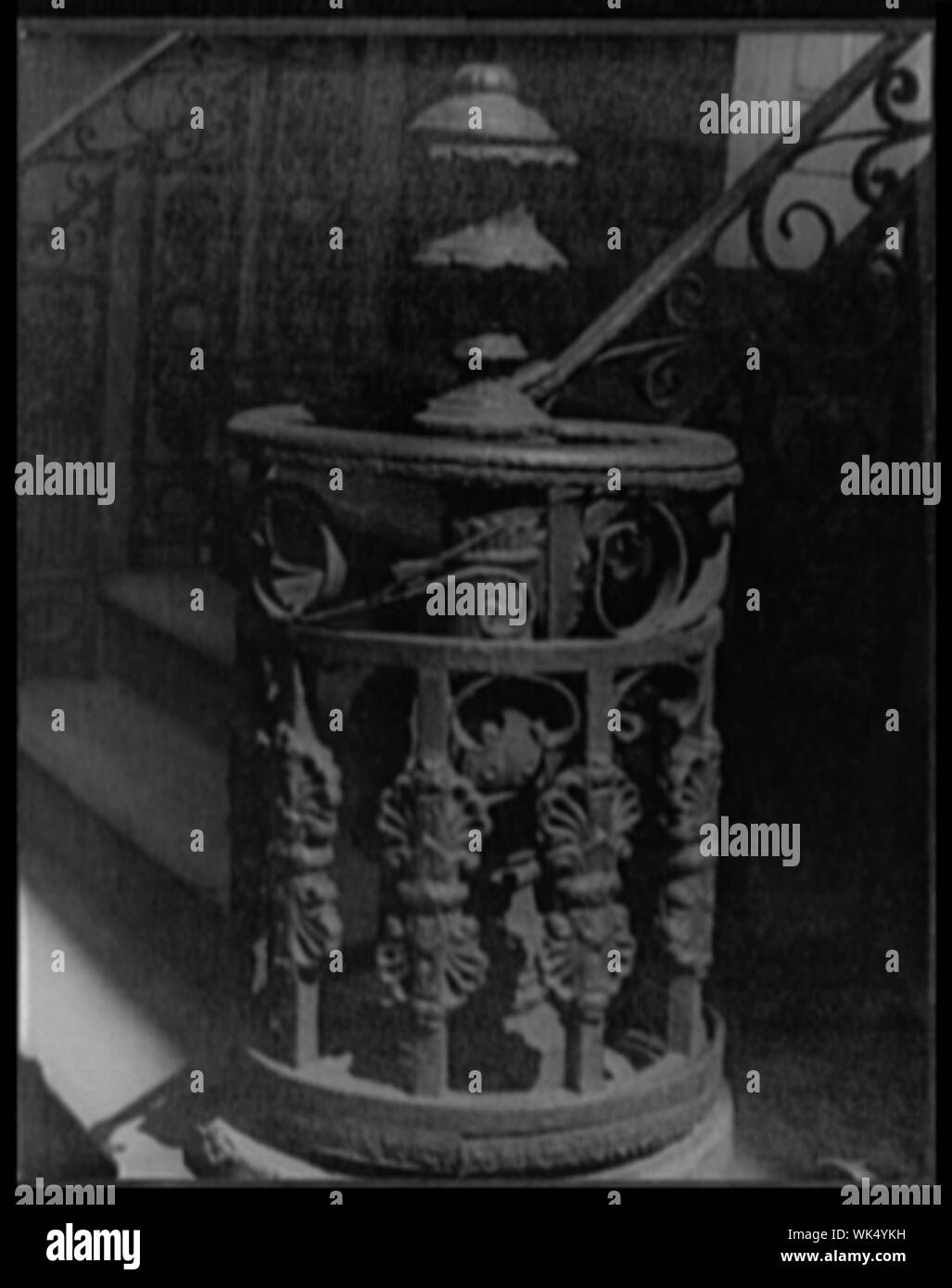 Lavorare il ferro sulla Bank Street, New York City Foto Stock