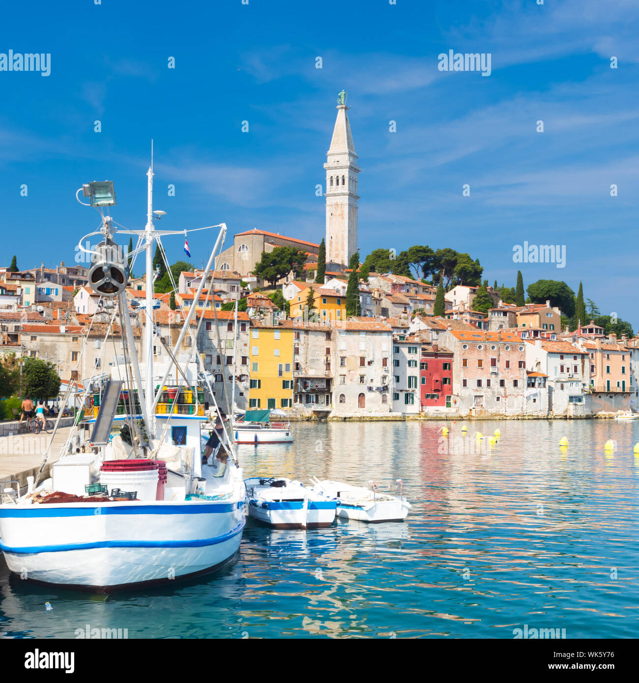 Rovigno è una città in Croazia si trova sul Mare Adriatico settentrionale situato sulla costa occidentale della penisola istriana, si tratta di una popolare località turistica un Foto Stock