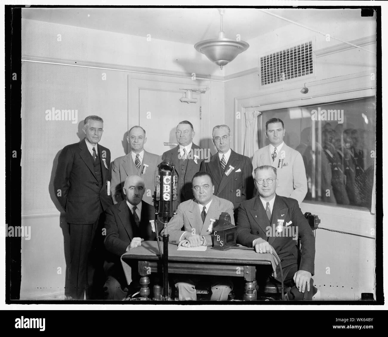 J. Edgar Hoover e ... a C.B.S. Foto Stock