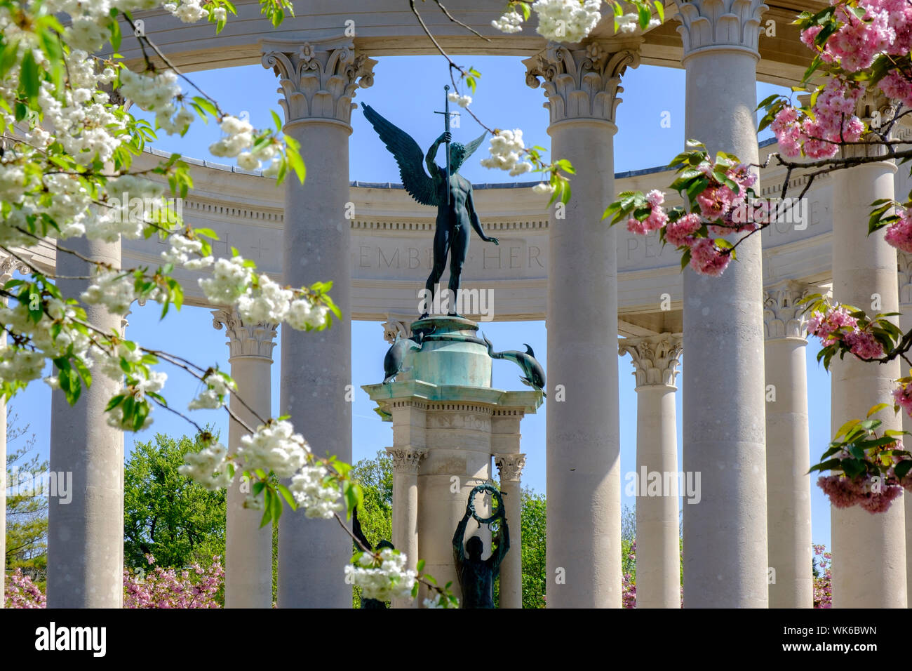 Welsh National War Memorial giardini Alexandra Cathays Park Cardiff Galles Wales Foto Stock