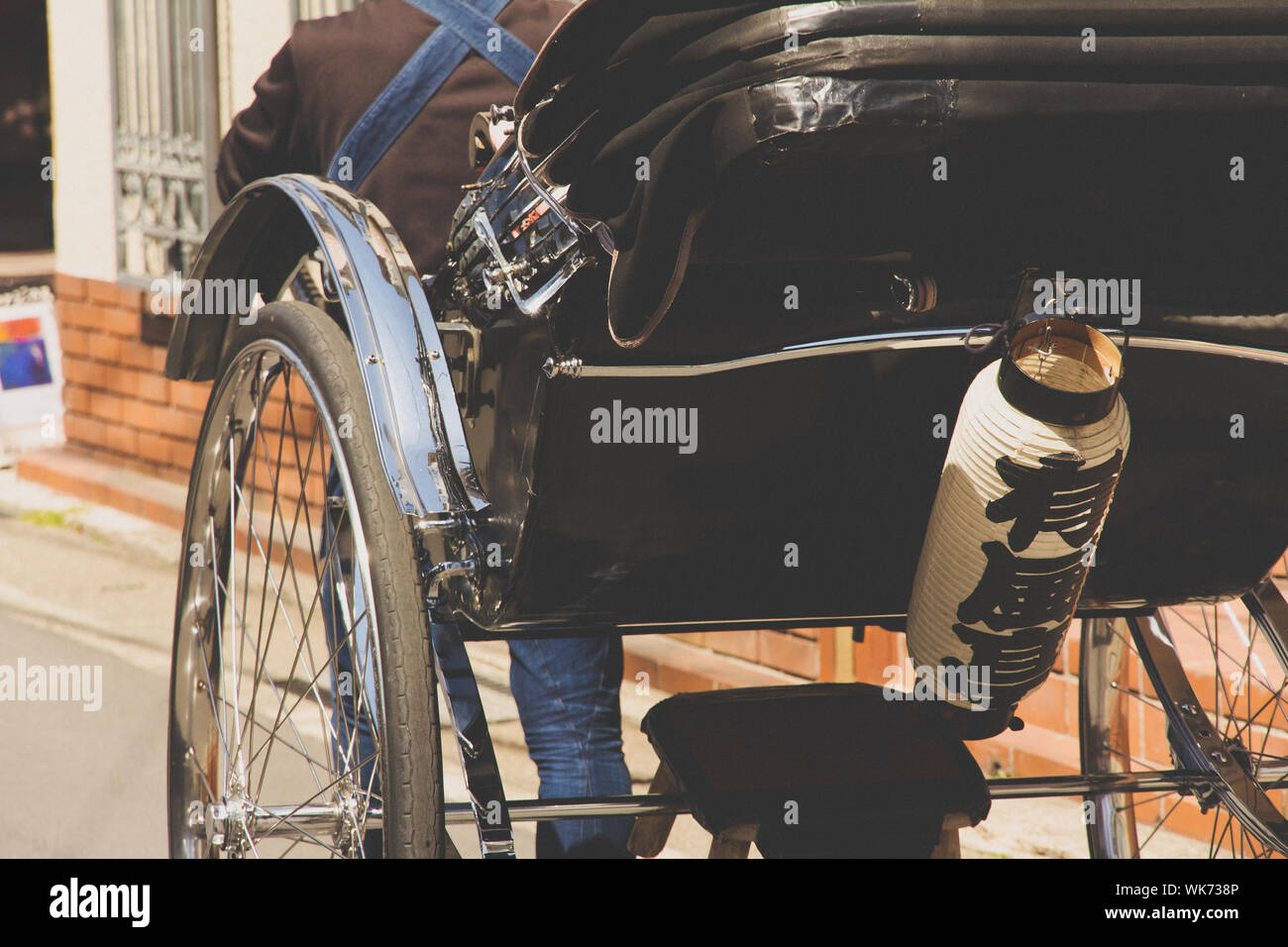 In rickshaw a Kyoto in Giappone Foto Stock