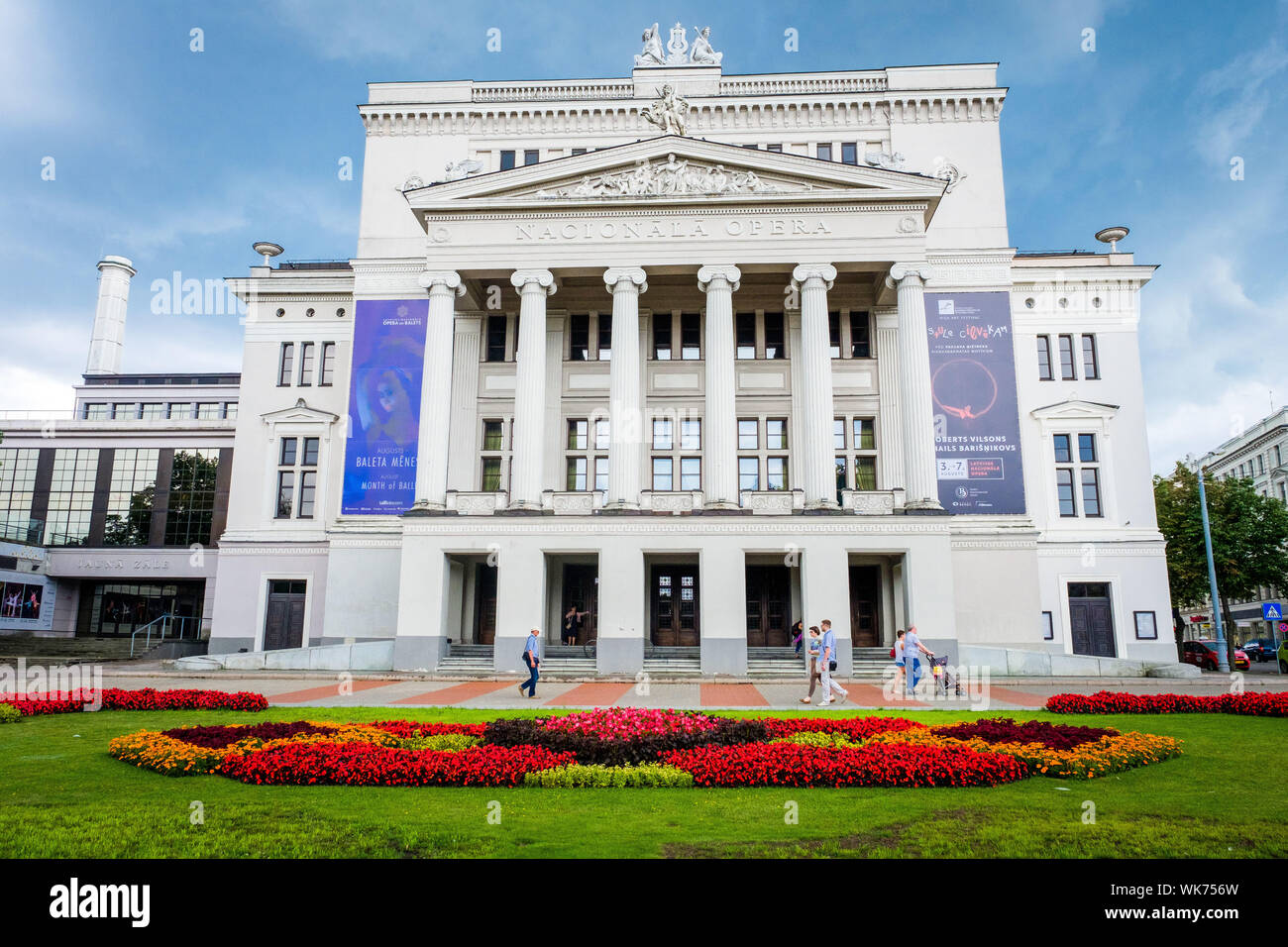 Lettonia : Riga. L'Opera Nazionale Lettone (GON, Latvijas Nacion&;l&; opera), situato nel centro storico, costruito nel 1863 da San Pietroburgo arch Foto Stock