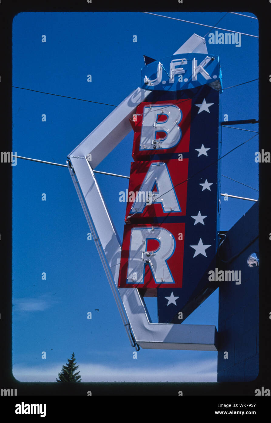 J.F.K. Bar segno, Park Avenue, Anaconda, Montana Foto Stock