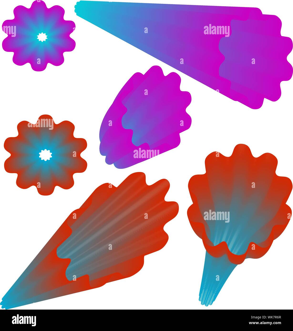 Abstract 3D flower design di sfondo Foto Stock