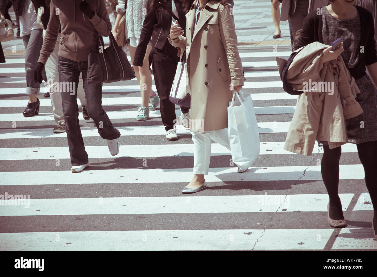 Il Tokyo City pendolari Foto Stock