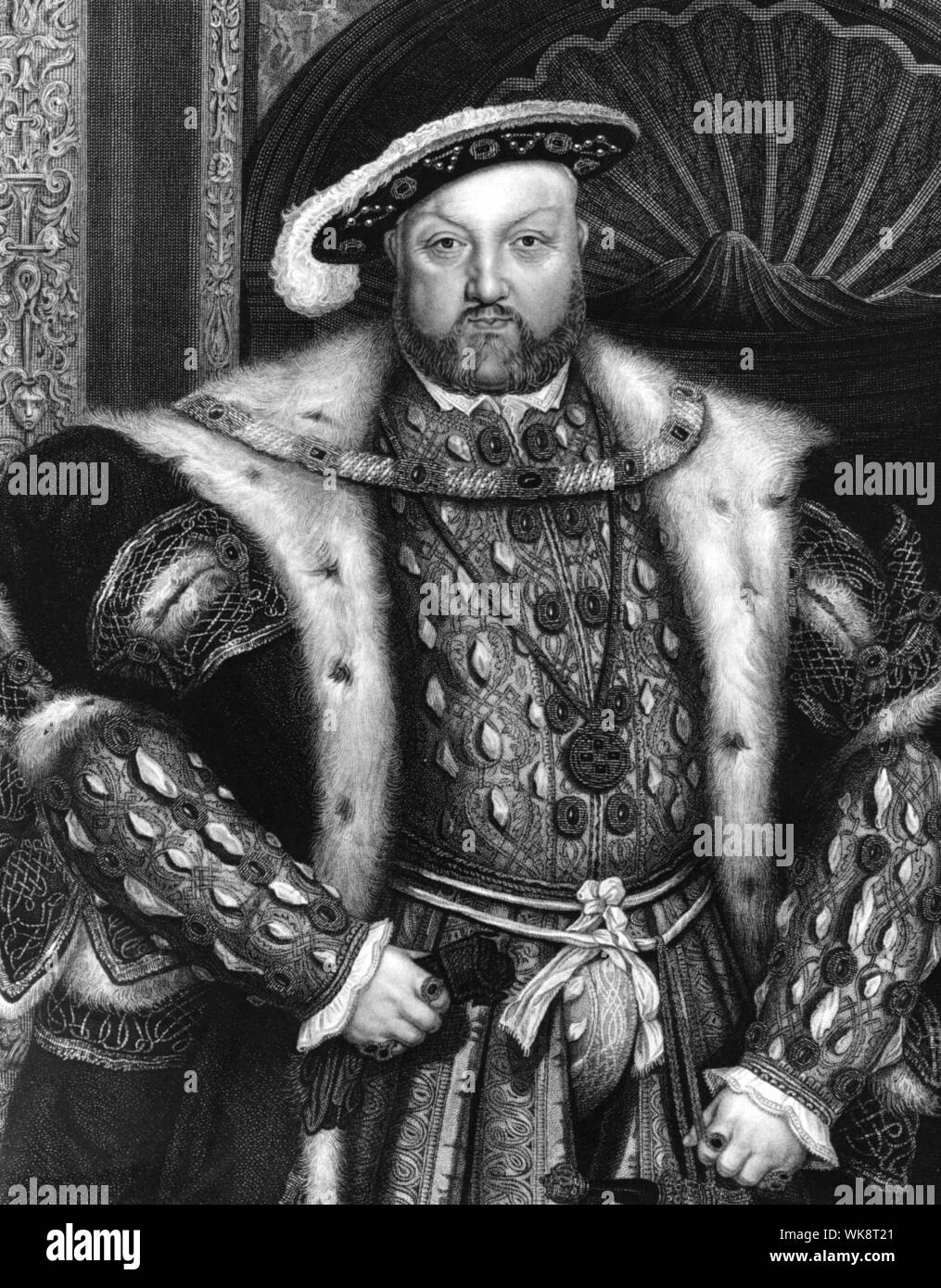 Henry VIII (28 giugno 1491 - 28 gennaio 1547) era il re dell'Inghilterra Foto Stock