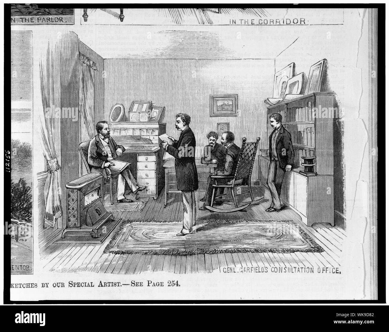 Garfield dell ufficio di consultazione nella sua casa, al Mentor, Ohio Foto Stock